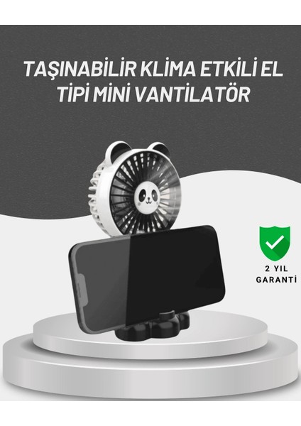 Sessiz Çalışan USB Şarjlı Masaüstü Mini Vantilatör