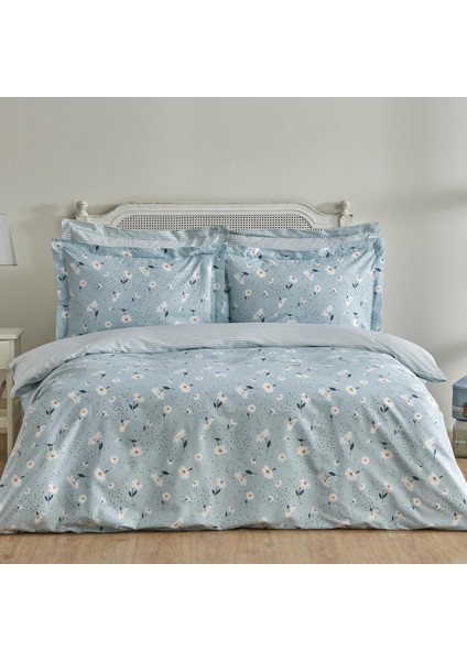 DAISY%100 Pamuk Çift Kişilik Nevresim Takımı Mint Mavi (Pp)
