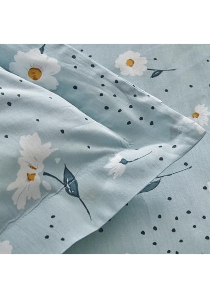 DAISY%100 Pamuk Çift Kişilik Nevresim Takımı Mint Mavi (Pp) modelleri