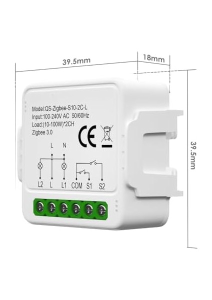 Mini Nötrsüz Iki Çıkışlı Röle (, Smart Life, Assistant, 2mqtt Uyumlu) modelleri
