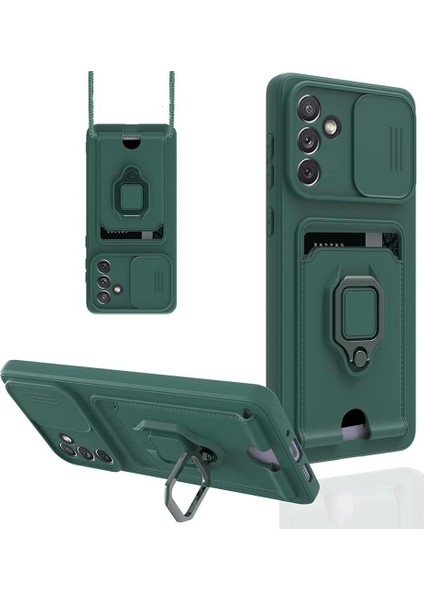 A04S Kılıf Ipli Lens Sürgülü Yüzüklü Kartvizitli Silikon Zuma