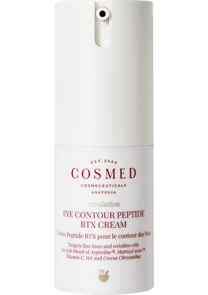 Cosmed Yaşlanma ve Kırışıklık Karşıtı Peptitli Aydınlatıcı Göz Kremi - Matrixyl 3000, Argireline, C Vitamini fiyatları
