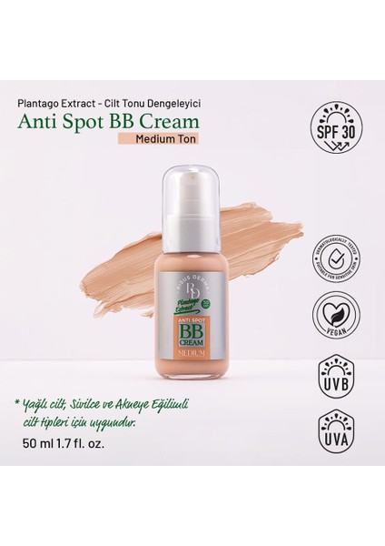Rd Risus Derma Anti Spot Bb Krem Medium, Ciltte Sebumu Dengeler, Gözenekleri Sıkılaştırır, Cilt Tonunu Eşitler, Uva/uvb Işınlarına Karşı Korur, Vegan fiyatları