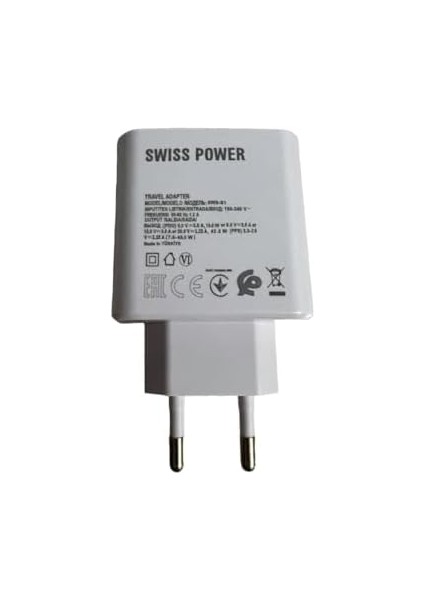 Power 45W Pd Hızlı Şarj Type-C Başlık SWS-S1W - Beyaz modelleri