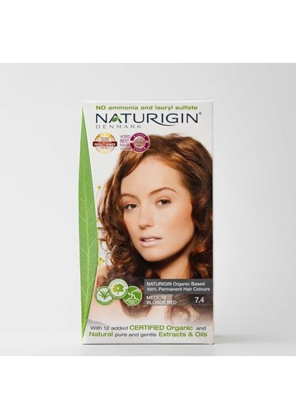 Naturigin Organik Içerikli Saç Boyası 7.4 Orta Sarı Kızıl modelleri