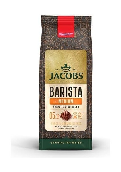 Jacobs Barista Orta Öğütülmüş Filtre Kahve, 200 Gram