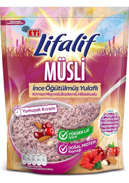 Eti Lifalif Ince Öğütülmüş Müsli Hibiskuslu 250 G modelleri