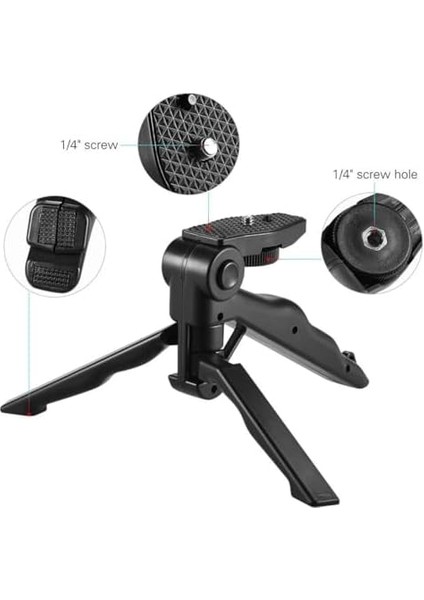Modern Tasarım 3 Ayak Mini Kamera ve Telefon Tripodu + Döner Başlık Telefon Tutucu Hafif Taşınabilir K555 modelleri