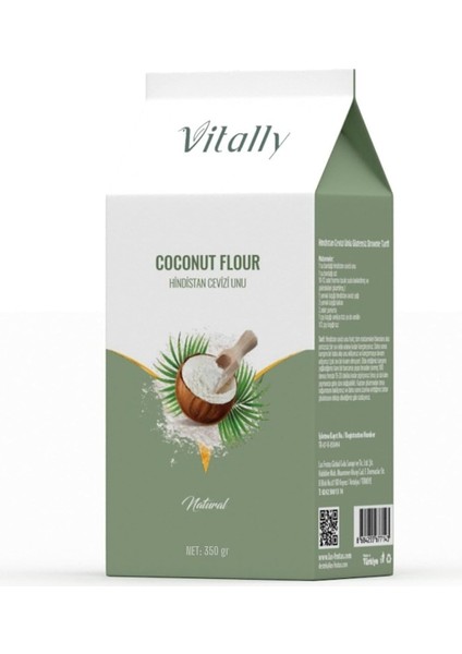 Vitally Hindistan Cevizi Unu 350 gr (Glutensiz) - Coconut Flour 350 gr (No Gluten)