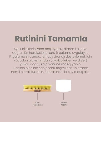 %100 Kaktüs Kılı Pürüsüzleştirici Vücut Fırçası