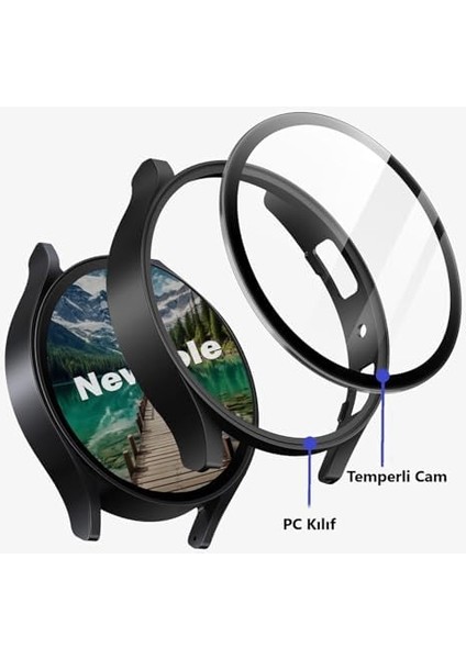 Newpole Galaxy 7 40MM Için Ekran Koruyucu Tam Kaplayan Kasa Koruyucu Kılıf Yüksek Hassasiyetli Kılıf 7 40MM ile Uyumludur (Gümüş) modelleri