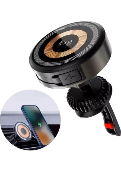 Araç Içi Telefon Tutucu, Kablosuz Şarj ve Manyetik Araç Içi Telefon Tutucu, Güçlü Tutunma, Sağlam ve Dayanıklı Yapı, Type-C Girişli Araba Için fiyatları