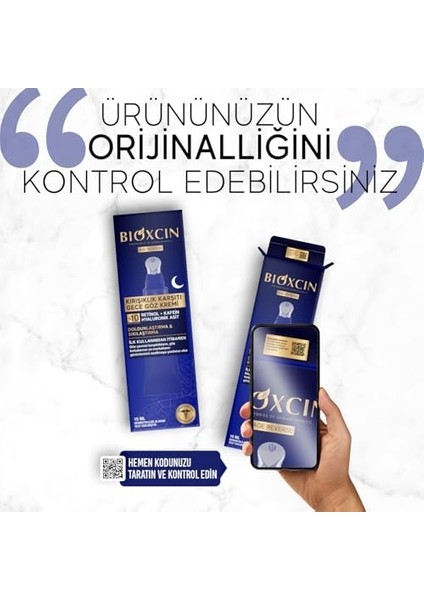 Bioxcin Age Reverse Gece Göz Kremi 15 ml – Retinol, Kolajen, Hyaluronik Asit ve Bitkisel Kompleks Içerikli – Kırışıklık Karşıtı ve Aydınlatıcı Etki fiyatları