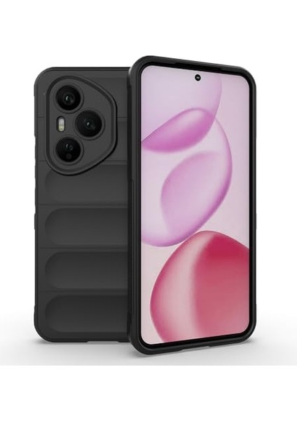 Honor 400 Pro ile Uyumlu Kılıf Tpu Oyuklu Arka Yüzey Z-Etnik Esnek Silikon Kapak Honor 400 Pro Için O-Tto Silikon Kılıf Siyah modelleri