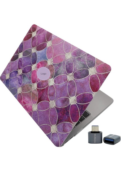 Air M1 Kılıf 13 Inç Uyumlu Çiçek Desenli Lazer Baskılı Sert Kılıf Kapak Touchıd M1 Air A2337 A2179 A1932 Açık Pembe