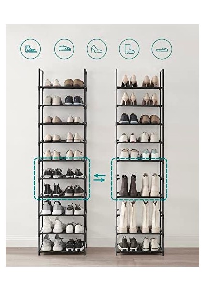 Ayakkabı Rak, 45 x 28 x 173 Cm, LSH010B02 fiyatları