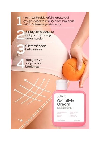 Jowe Cellulitis Sıkılaştırıcı ve Nemlendirici Selülit Kremi 100 ml fiyatları
