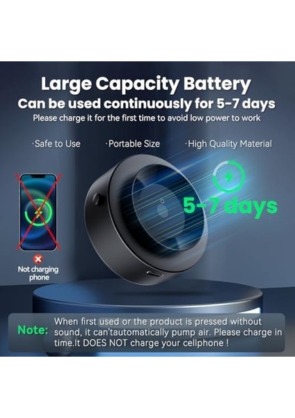 Xo Is Beauty Elektrikli Vakum Manyetik Telefon Tutucu, 360 ° Dönen Manyetik Araç Vantuz Tutucu, Pürüzsüz Yüzey Için Güçlü Emiş, Manyetik Telefon Dağı / ile Uyumlu modelleri