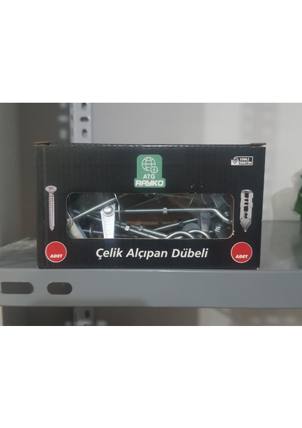 Rayko 5 Adet Uzun Çelik Kanatlı Kancalı Paraşüt Alçıpan Dübeli Korniş Dübeli Sabitleme Aparatı