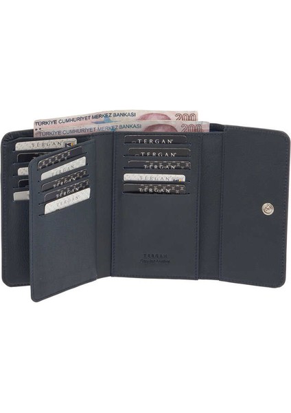 Lacivert Hakiki Deri Kadın Cüzdan - S1CB00005788-I91