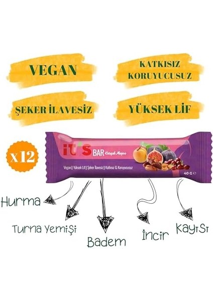 It's Meyve Bar - Karışık Meyveli - 40G x 12 Adet