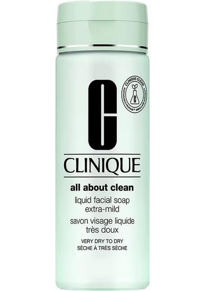 Clinique Liquid Facial Soap Extra Mild 200 Ml'likit Sabun 1 Paket (1 x 200 Ml)