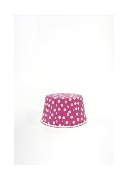 Hediye Sepeti 50'li Büyük Boy Xl Koyu Pembe Puantiyeli Muffin Kek Kalıbı Kapsülü Kek Kapsülü, Airfryer Uyumlu modelleri