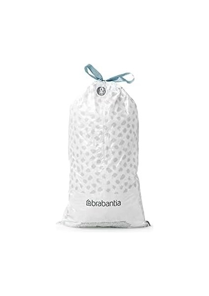Brabantia Perfectfit Bin Liners (Boyut O / 30 Litre) Yüksek Kalite Kaliteli Kalın Plastik Çöp Torbaları Kravat Bant Ipli Kolları (40 Çanta)