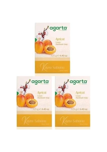 Doğal Kayısı Sabunu 125 gr x 3 Adet