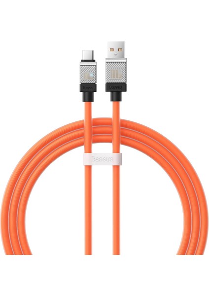 Serisi Hızlı Şarj Kablosu USB To Type-C 100W, 1m, Turuncu