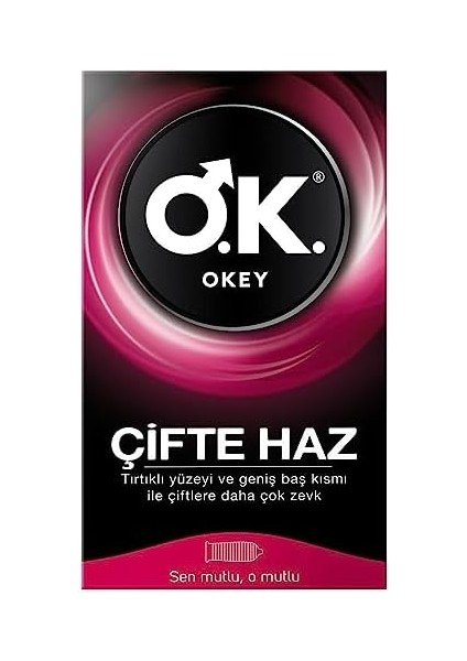 Okey Çifte Haz Prezervatif 10 Adet modelleri