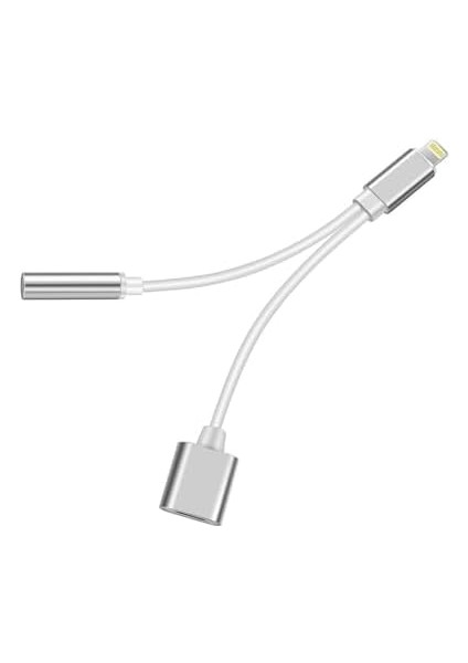 Lightning To 3.5mm & Lightning Dönüştürücü | Çift Çıkış Adaptörü | Yüksek Ses Kalitesi ve Hızlı Şarj | Kulaklık Desteği | Şık ve Dayanıklı Tasarım fiyatları