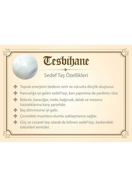 (Tesbihane) 1000 Ayar Gümüş Kazaz Püsküllü Küre Kesim Sarı Sedef Doğaltaş Tesbih fiyatları