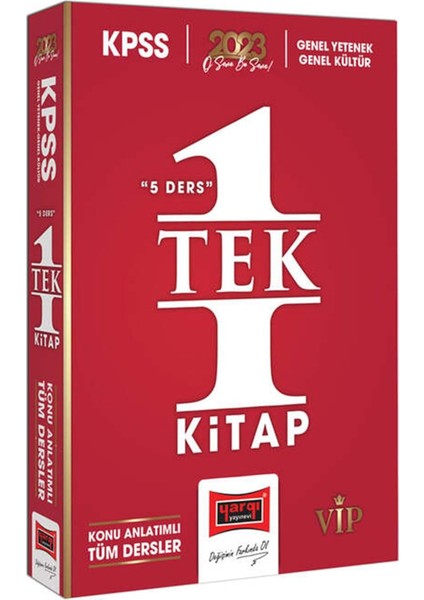 Yayınları 2023 Kpss Genel Kültür - Genel Yetenek 5 Ders Tek Kitap Tüm Dersler Konu Anlatımı
