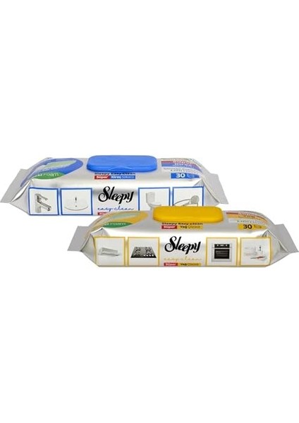 Sleepy Easy Clean Süper Yağ Çözücü&kireç Sökücü Yüzey Temizlik Havlusu&mendili 2X30 (60 Yaprak) fiyatları