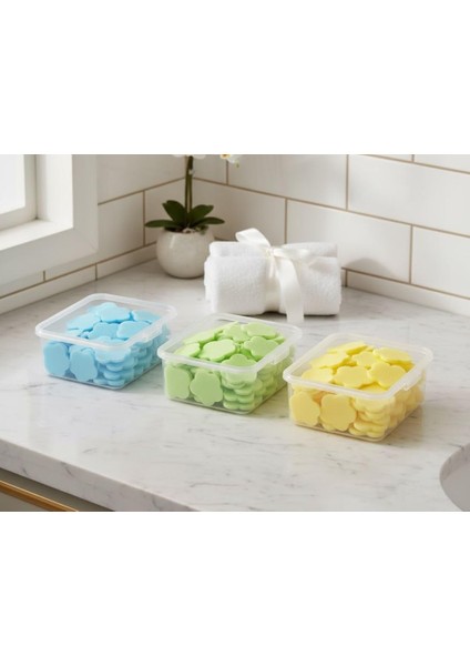 3 Kutu Toplam 200 Yaprak Mini Taşınabilir Kokulu Çiçek Şekilli Tek Kullanımlık Sabun Yaprakları - Okul Piknik Kamp Tatil Otel Için Tek Kullanımlık Hijyenik El Sabunu Sihirli Sabun