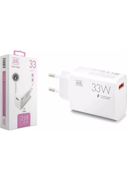 SG86 33W Turbo Fast Şarj Başlığı | Pd & Qc Destekli Hızlı Şarj Adaptörü