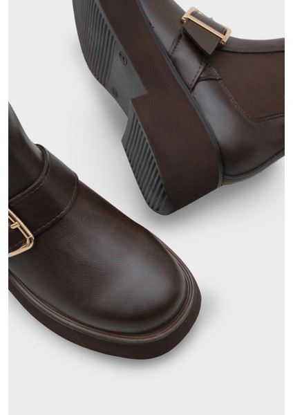 Gennie Yuvarlak Burunlu Yandan Trak Tabanlı Kadın Bot modelleri