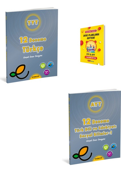 Endemik Tyt Türkçe ve Ayt Edebiyat Denemeleri + Planlama Defteri