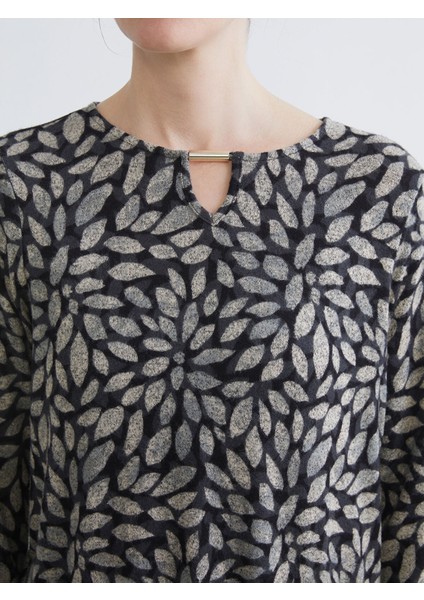 Yeni Sezon Bisiklet Yaka Desenli Bluz modelleri