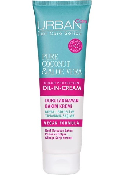 Urban Care Pure Coconut & Aloe Vera Boyalı Saçlara Özel Renk Koruyucu Durulanmayan Saç Kremi 150 Ml- Vegan fiyatları