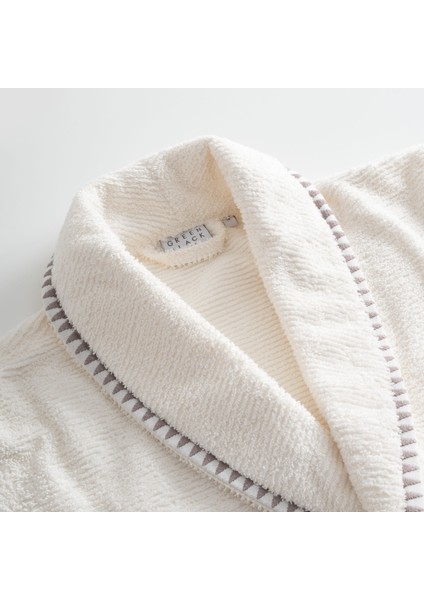 Tria Erkek Bornoz %100 Pamuk Jakarlı Krem-Vizon fiyatları