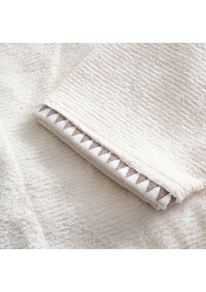 Tria Erkek Bornoz %100 Pamuk Jakarlı Krem-Vizon modelleri