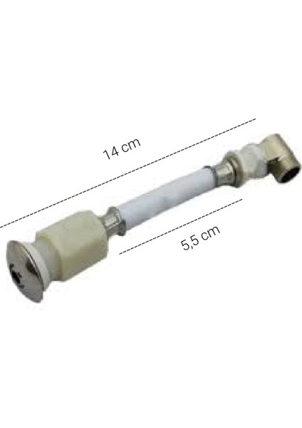 Gömme (Asma) Klozet Taharet Çubuğu 14 cm