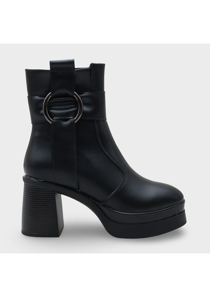 Tiffany Yuvarlak Burunlu Yandan Fermuarlı Orta Topuklu Kadın Bot fiyatları