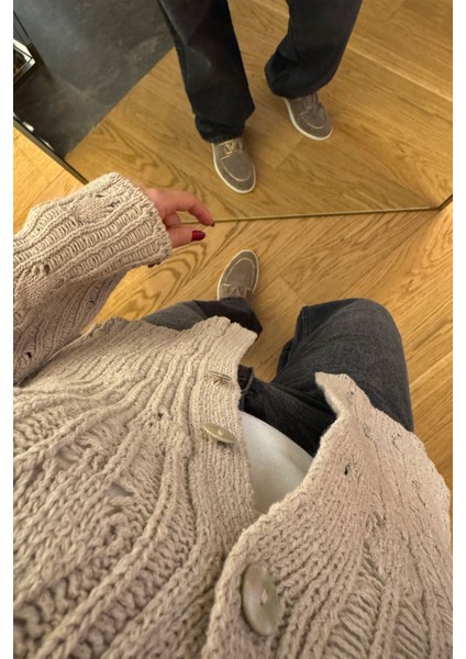 Ajurlu Orj Marka Tasarım Hırka- Bej fırsatları