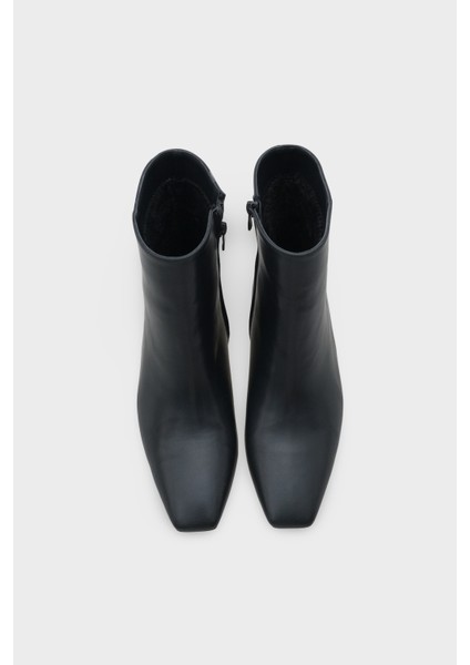 Evie Kısa Topuklu Yandan Fermuarlı Küt Burun Kadın Bot