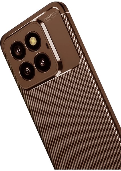 Newface Xiaomi Mi 14T Pro Kılıf Auto Focus Karbon Kapak - Kahverengi fırsatları