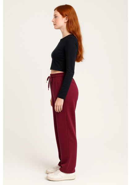 Kadın Bordo Interlok Eşofman ALTI-P2268 fiyatları