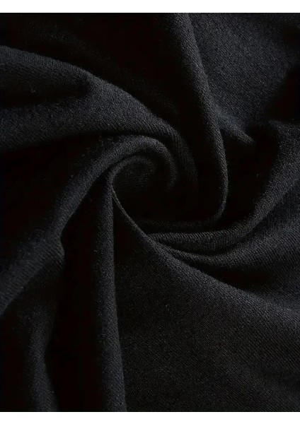 [günlük T-Shirt] Hafif Kadın Günlük T-Shirt | Bol Kesim, Kısa Kollu, Yuvarlak Yaka, Eğlenceli Karikatür Ayı ve "umrumda Değil" Baskı - Günlük Stil, Ilkbahar/yaz- Siyah